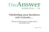 March2012 linkedin presentation from TheAnswer Ltd