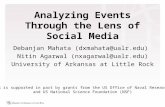 Analyzing events through the lens of social media