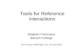 Tools for reference interactions
