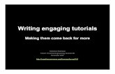 Writing engaging tutorials