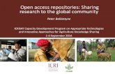 Open access repositories: Sharing research to the global community