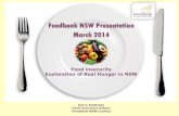Gerry Andersen, Foodbank NSW: Food Insecurity and Foodbank in NSW