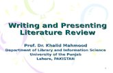 6 writing and presenting literature review-khalid
