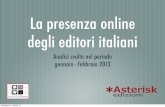 La presenza online degli editori italiani sul web