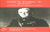 John h. russell, jr. 1872 1947 register of his personal papers