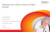 Meeting the critical needs of older people