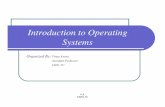 OS - Introduction to Operating Systems