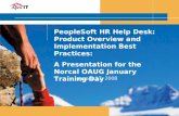PeopleSoft HR Help Desk: Product Overview and Implementation ...