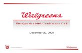 Walgreen Co. First Quarter 2009 Earnings Conference
