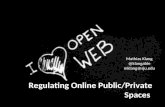 Regulating Online Public/Private Spaces