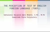 Oscar poster power point the perception of test of english foreign language