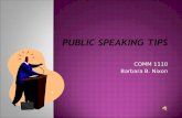Public Speaking Tips for COMM 1110