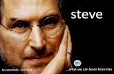 Steve ...What we can learn from him