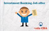 Investment banking job offer