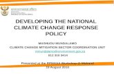 Climate Change Response Policy Progress