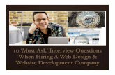 Interview Questions For Hiring A Website Design And Website Development Company