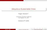 Ubiquitous sustainable cities, Roger Ghanem University of Southern California