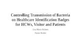 Controlling Transmission of Bacteria on Healthcare Identification Badges for HCWs | AMSUS 2013 Annual Meeting Presentation