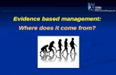 EBMgt Course Module 2: Where Does It Come From