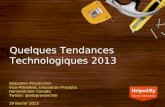 Quelques tendances technologiques de 2013