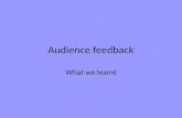Media doc audience feedback without graphs or radio and print ad