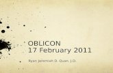 Oblicon Lecture - 17 Feb 2011