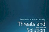 Permission in Android Security: Threats and solution