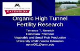 Organic High Tunnel Fertility Research