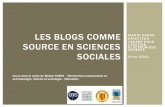 Les blogs comme source en sciences sociales