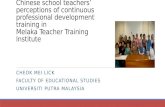 Teachers’ perceptions of continuous professional development training.