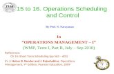 15 to 16. Operations Scheduling and Control - Ud 19 August 2010