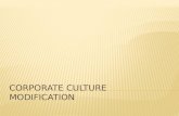 Corporate Culture Modification