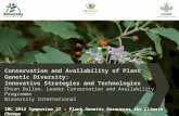 Conservation and availability of plant genetic diversity