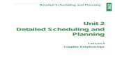 Detailed Scheduling and Planning (Lesson 8)