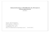 PM0015-Quantitative Methods in Project Management