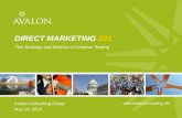 DM 201 - Avalon Consulting - Testing Creative