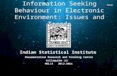 Information Seeking Behaviour in Electronic Environment: Issues and Trends