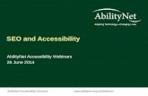 How Accessibility Delivers Better SEO (Search Engine Optimisation) - webinar 26 June 2014