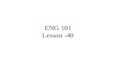 ENG101- English Comprehension- Lecture 40