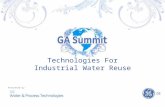 GE - Technologies for Industrial Water Reuse