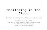 Monitoring in the cloud Monitis Presentation at The 451 Group Conference