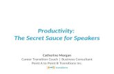 Productivity: The Secret Sauce for Speakers