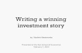 Writing a winning investment story