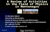 D02L02 S Mijovic - A Review of Activities in the Field of Physics