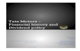 Tata Motors Financial History and dividend policy Case