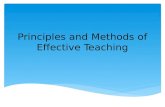 Principles and methods of effective teaching