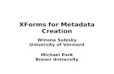 XForms for Metadata creation