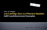 More Local CDN Gove 2.0 Examples (Lac Carling 2009)