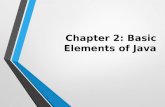 Basic elements of java