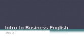 Introduction to Business English - Day 3